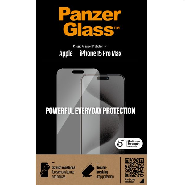 Ochranné sklo PanzerGlass pre Apple iPhone 15 Pro Max