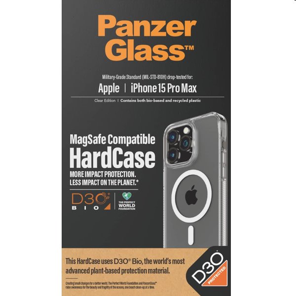 Puzdro PanzerGlass HardCase D3O s MagSafe pre Apple iPhone 15 Pro Max