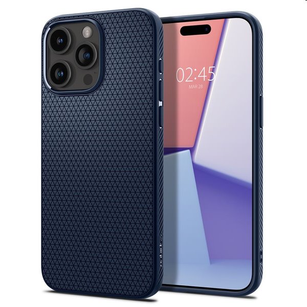 Zadný kryt Zadný kryt Spigen Liquid Air pre Apple iPhone 15 Pro Max, námornícka modrá
