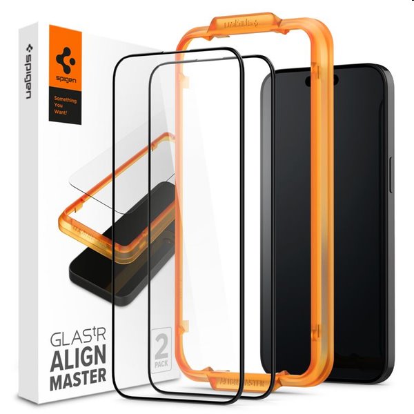 E-shop Tvrdené sklo Spigen tR AlignMaster pre Apple iPhone 15 Plus, 2 kusy AGL06886