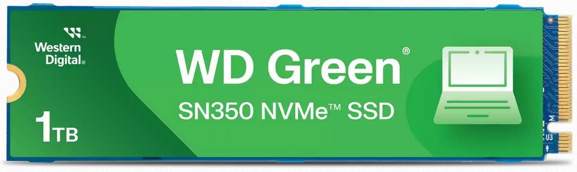 WD Green SN350 SSD 1TB M.2 NVMe Gen3 32002500 MBps WDS100T3G0C