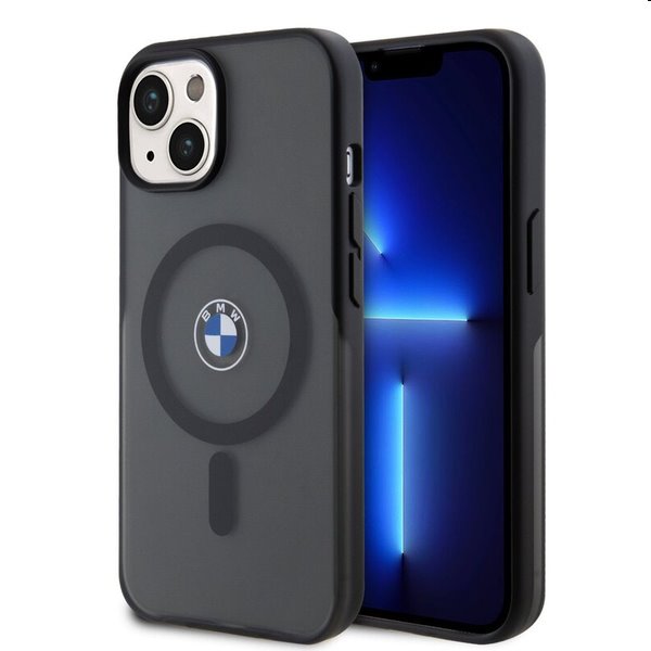 E-shop Zadný kryt BMW IML Signature pre Apple iPhone 15 s Magsafe, čierna 57983117936