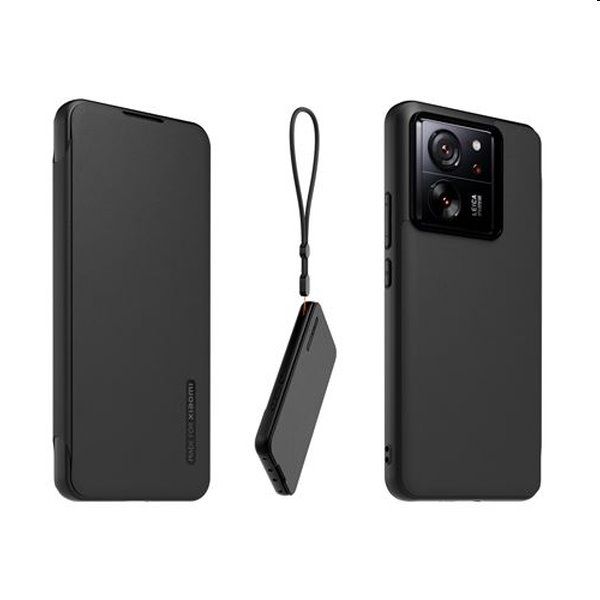 Knižkové puzdro Made for Xiaomi pre Xiaomi 13T/13T Pro s pútkom, čierna