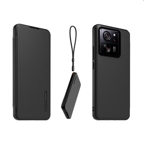 Knižkové puzdro Made for Xiaomi pre Xiaomi 13T/13T Pro s pútkom, čierna