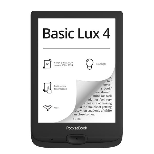 Elektronická čítačka Pocketbook 618 Basic Lux 4, čierna