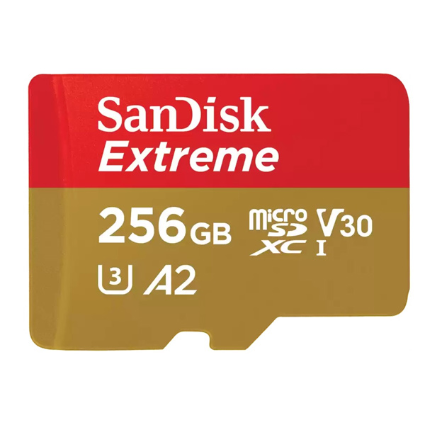 SanDisk Extreme Pro microSDXC 256 GB A2 Class 30 UHS-II V30, 200140 MBps SDSQXAV-256G-GN6MA