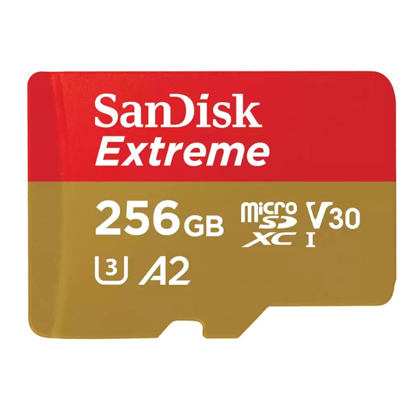 SanDisk Extreme Pro microSDXC 256 GB A2 Class 30 UHS-II V30, 200/140 MBps