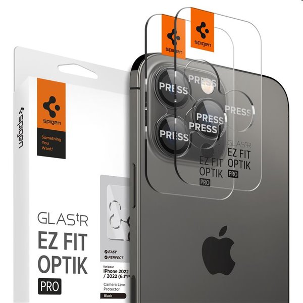Tvrdené sklo Spigen EZ Fit Optik Pro pre Apple iPhone iPhone 15 Pro/15 Pro Max/14 Pro/14 Pro Max, 2 kusy