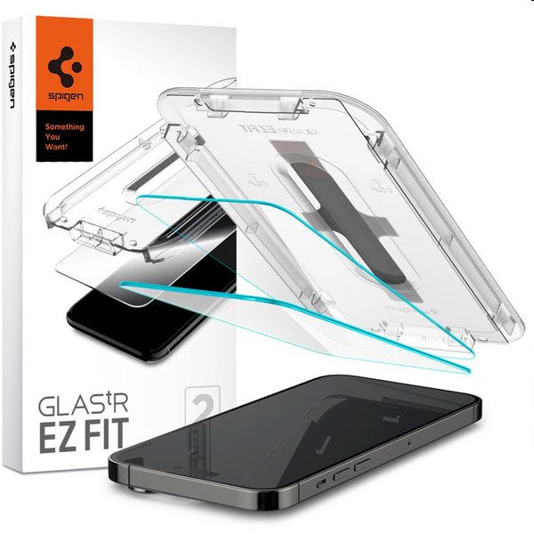 Tvrdené sklo Spigen tR ez Fit pre Apple iPhone 14 Pro Max, 2 kusy