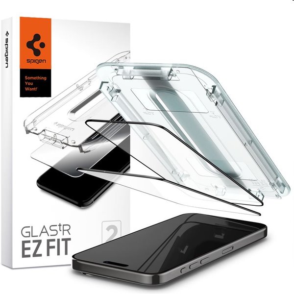Tvrdené sklo Spigen tR ez Fit pre Apple iPhone 15 Pro Max, 2 kusy