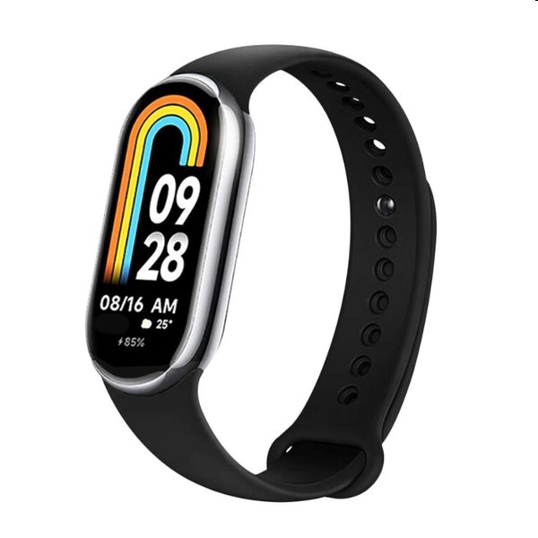 FIXED Silikónový remienok pre Xiaomi Mi Band 8, čierna FIXSSTB-1176-BK