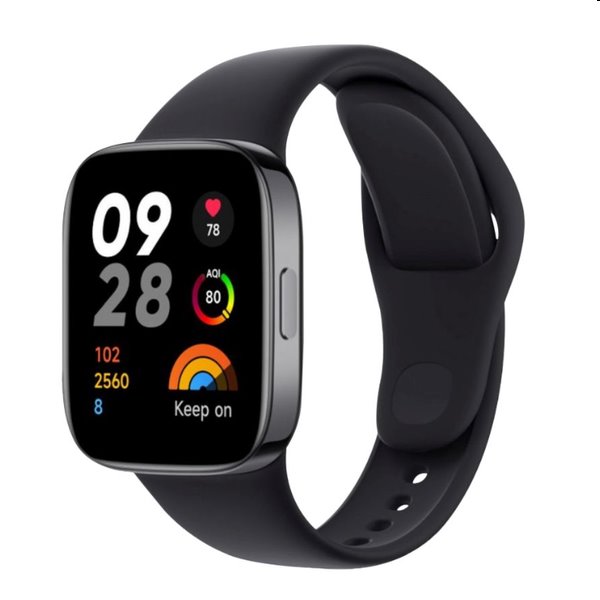 FIXED Silikónový remienok pre Xiaomi Redmi Watch 3, čierna