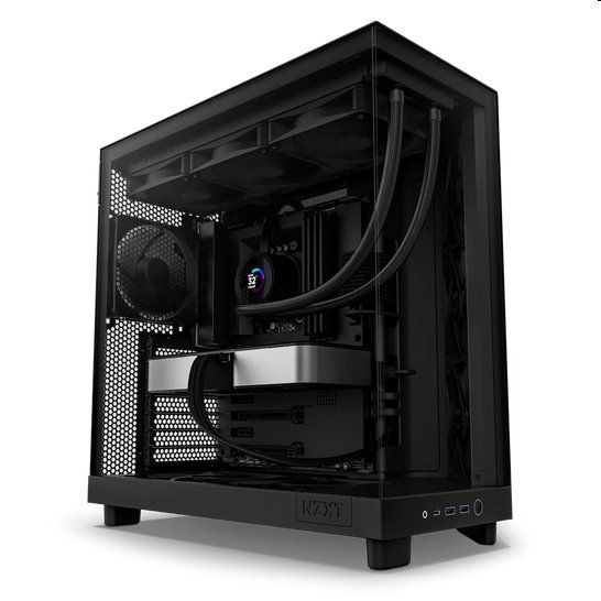 NZXT case H6 Flow, ATX, Compact Dual Chamber Mid Tower, black
