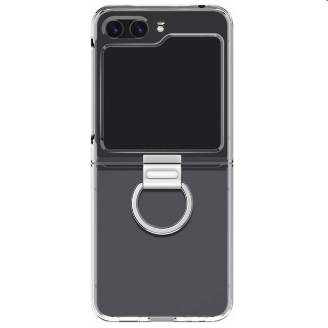 Puzdro Clear Cover s držiakom na prst pre Samsung Galaxy Z Flip5, transparent