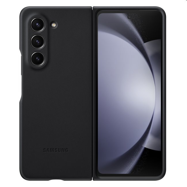 Zadný kryt z eko kože pre Samsung Galaxy Z Fold5, čierna Zadný kryt z eko kože pre Samsung Galaxy Z Fold5, čierna