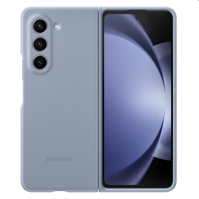 Zadný kryt z eko kože pre Samsung Galaxy Z Fold5, modrá