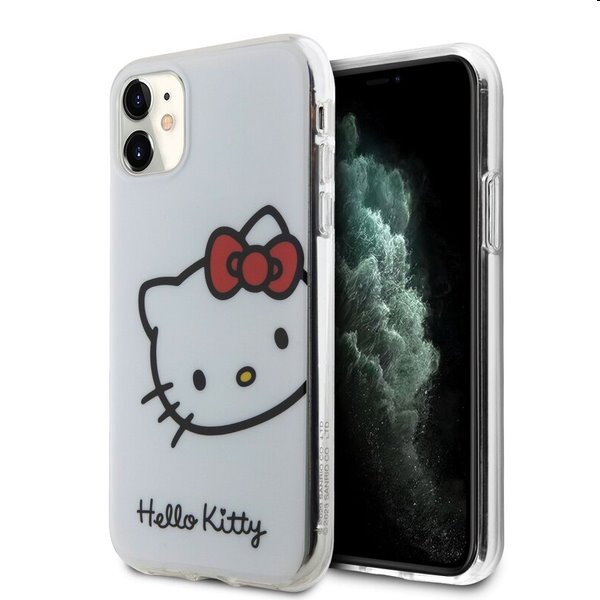 Zadný kryt Hello Kitty IML Head Logo pre Apple iPhone 11, biela