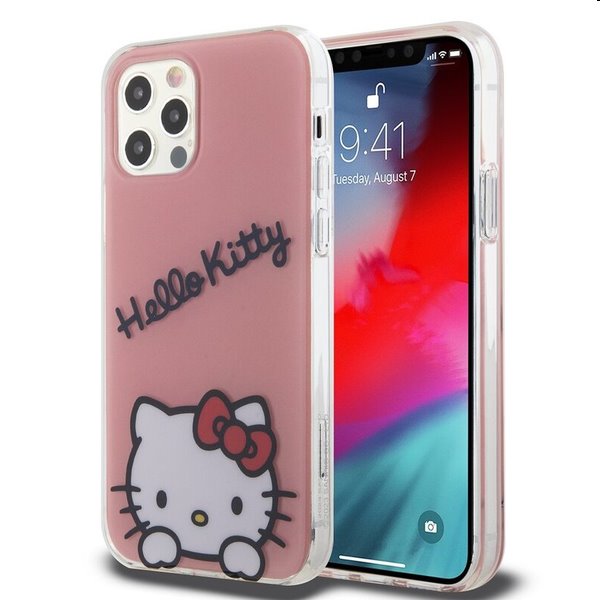 Zadný kryt Hello Kitty IML Daydreaming Logo pre Apple iPhone 12/12 Pro, ružová