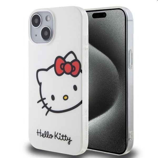 Zadný kryt Hello Kitty IML Head Logo pre Apple iPhone 15, biela 57983116898