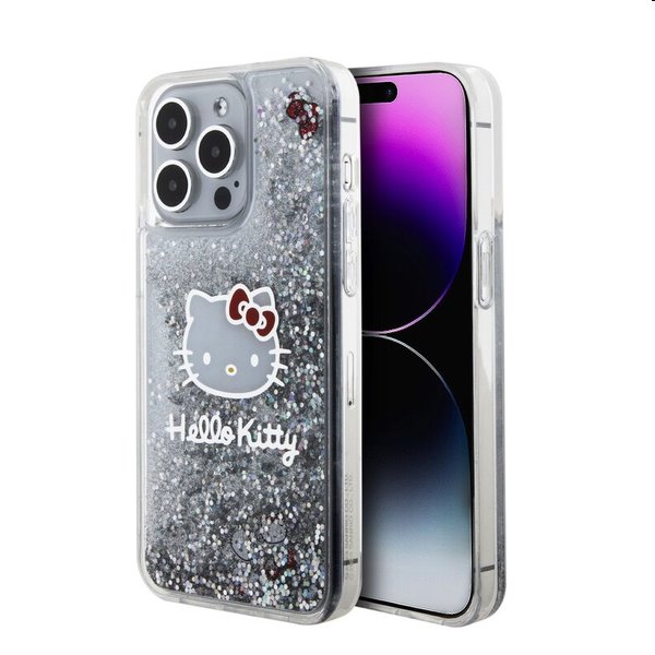 E-shop Zadný krytHello Kitty Liquid Glitter Electroplating Head Logo pre Apple iPhone 15 Pro Max, transparentná 57983116908