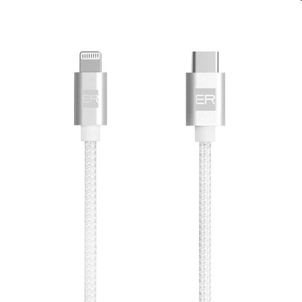 E-shop ER POWER Dátový a nabíjací kábel USB-CLightning, MFi, 2 m, biely ERPWCL200WH