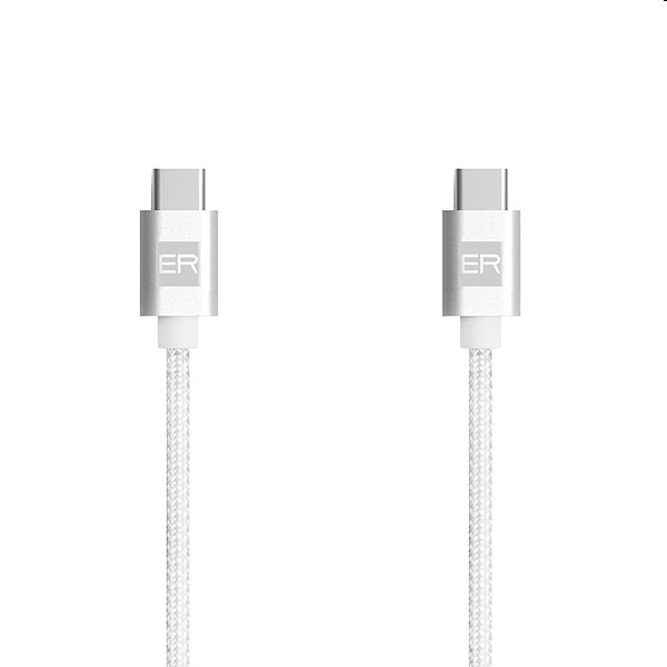 E-shop ER POWER Dátový a nabíjací kábel USB-CUSB-C, 5A, 1,2 m, biely ERPWCC5AP120-WH