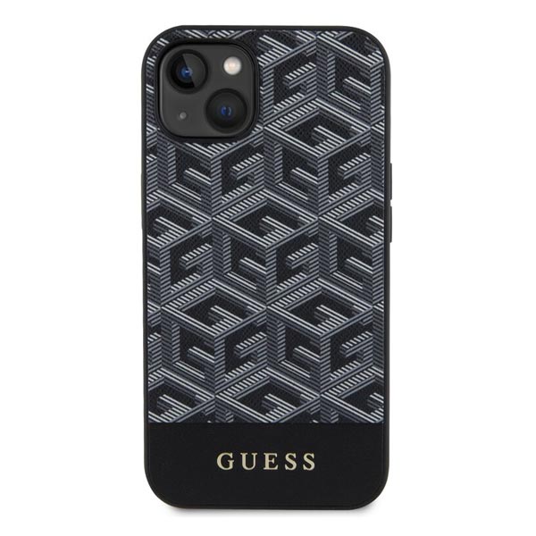 Zadný kryt Guess PU G Cube MagSafe pre iPhone 15, čierna Zadný kryt Guess PU G Cube MagSafe pre iPhone 15, čierna