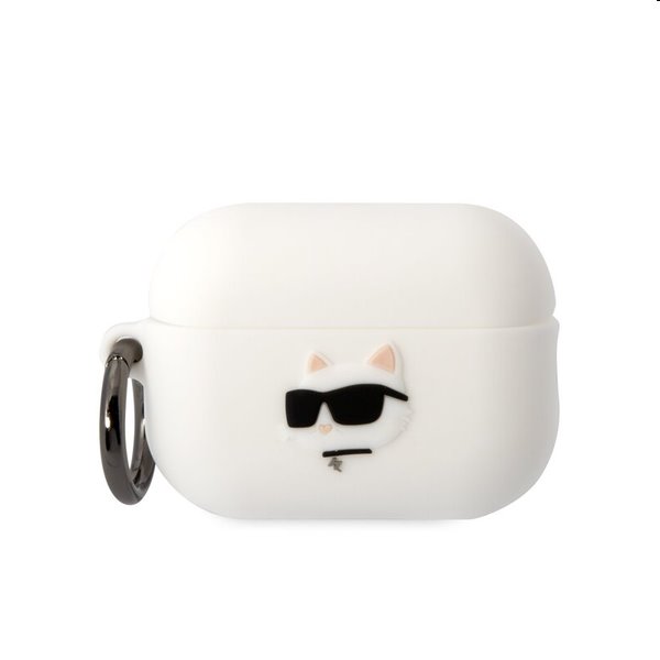 E-shop Karl Lagerfeld 3D Logo NFT Choupette Head silikónový obal pre Apple AirPods Pro 2, biely 57983112338KLAP2RUNCHH