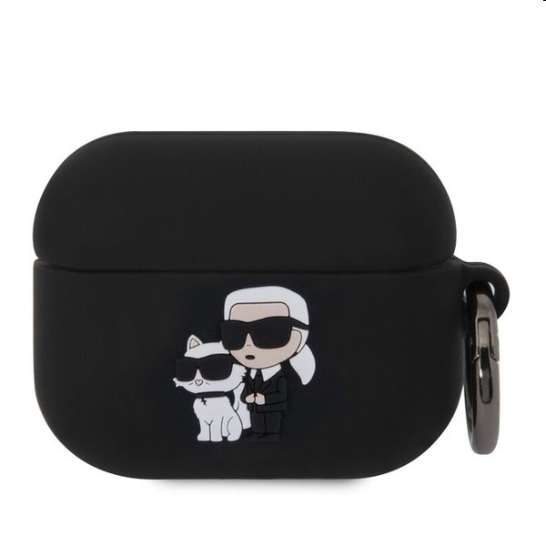 E-shop Karl Lagerfeld 3D Logo NFT Karl and Choupette silikónový obal pre Apple AirPods Pro, čierny 57983116475
