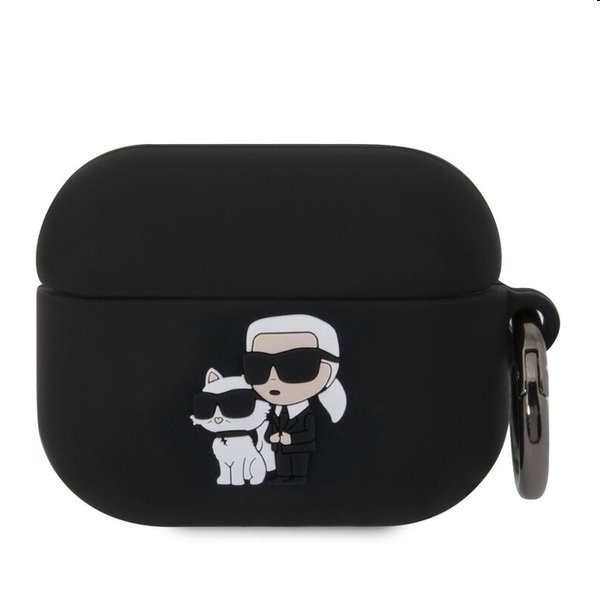 Karl Lagerfeld 3D Logo NFT Karl and Choupette silikónový obal pre Apple AirPods Pro, čierny 57983116475