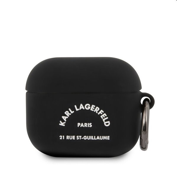 Karl Lagerfeld Rue St Guillaume silikónový obal pre Apple AirPods 3, čierny 57983103569