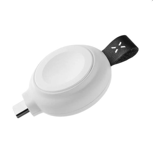 FIXED Orb Magnetický nabíjací adaptér pre Apple Watch s podporou rýchlonabíjania, MFi, biela FIXORB-WH