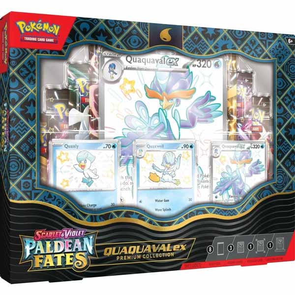 E-shop Kartová hra Pokémon TCG: Scarlet & Violet Paldean Fates Premium Collection Quaquaval EX (Pokémon)