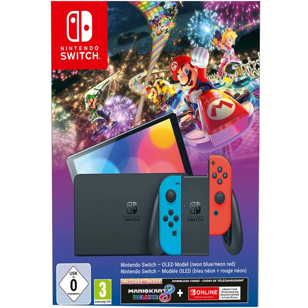 Nintendo Switch (OLED Model), neon + Mario Kart 8 Deluxe - OPENBOX (Rozbalený tovar s plnou zárukou) Nintendo Switch (OLED Model), neon + Mario Kart 8 Deluxe - OPENBOX (Rozbalený tovar s plnou zárukou)