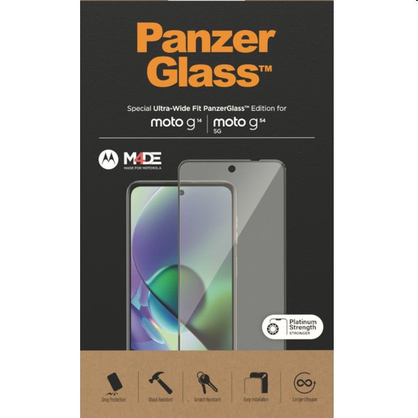 Ochranné sklo PanzerGlass UWF pre Motorola Moto G14, G54 5G, čierna 6581