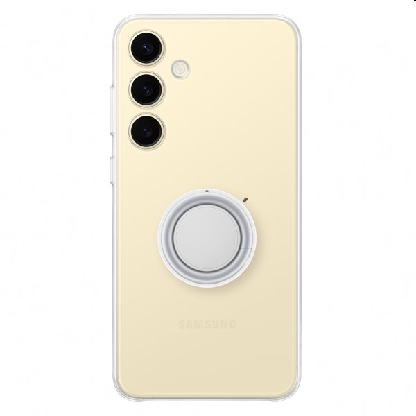 Zadný kryt Clear Gadget pre Samsung Galaxy S24 Plus, transparentná (s odnímateľným úchytom)