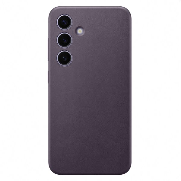 Puzdro Leather Cover pre Samsung S24, dark violet