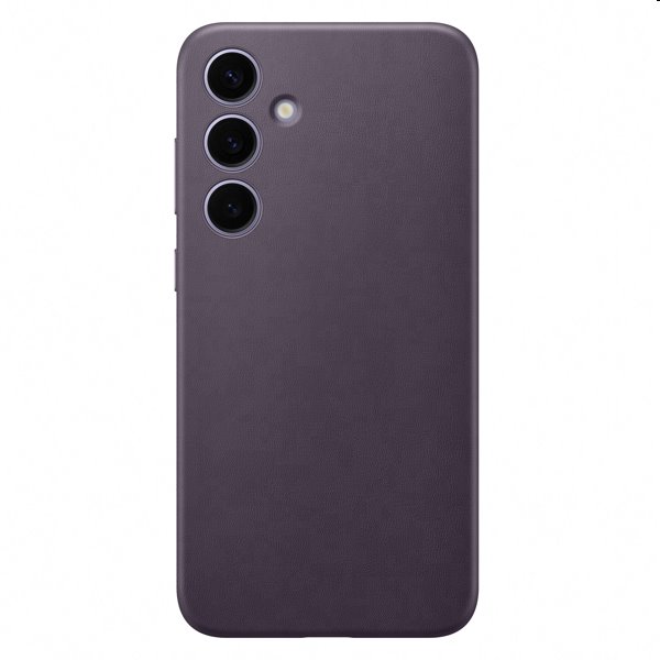 Zadný kryt Leather Cover pre Samsung S24 Plus, tmavofialová