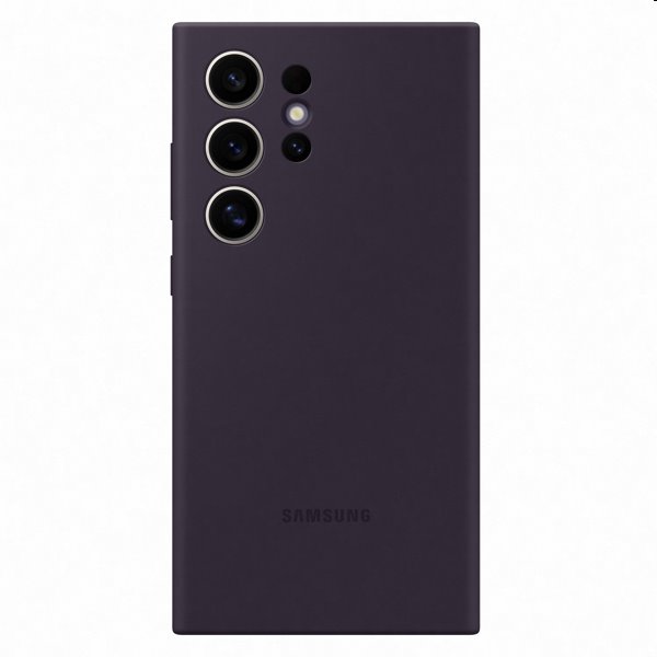 Zadný kryt Silicone Cover pre Samsung Galaxy S24 Ultra, tmavofialová EF-PS928TEEGWW