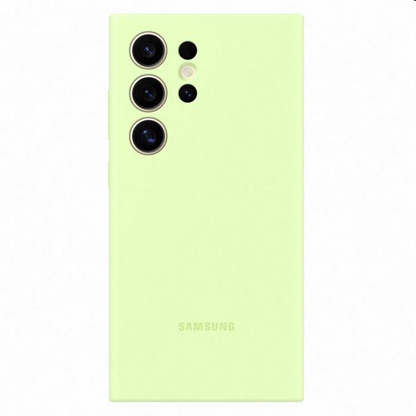 Zadný kryt Silicone Cover pre Samsung Galaxy S24 Ultra, svetlozelená