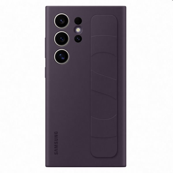 Puzdro Silicone Grip Cover pre Samsung Galaxy S24 Ultra, dark violet