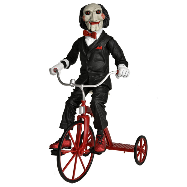 E-shop Saw – 12” Action Figure – With Sound Riding Tricycle NECA60607