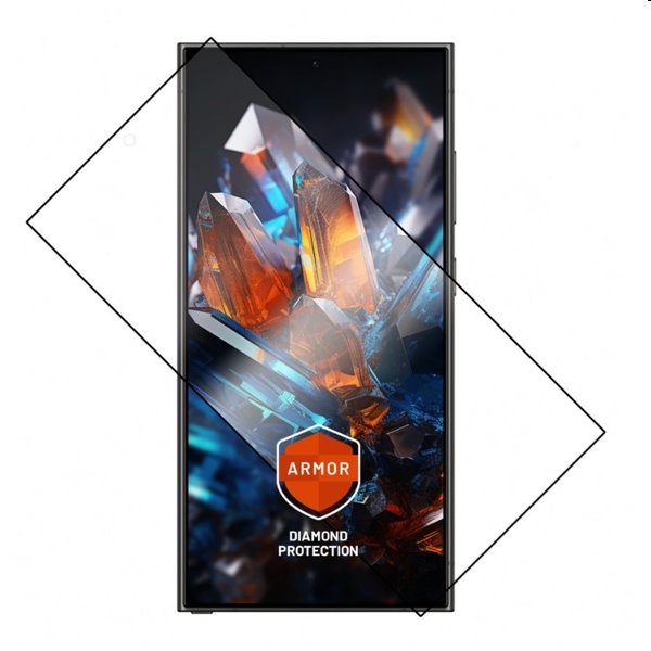 FIXED Armor prémiové ochranné tvrdené sklo pre Samsung Galaxy S24 Ultra, čierne