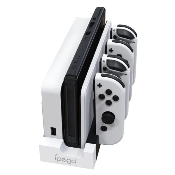 Nabíjacia stanca iPega 9186 pre Nintendo Switch Joy-con, bielačierna 57983115499