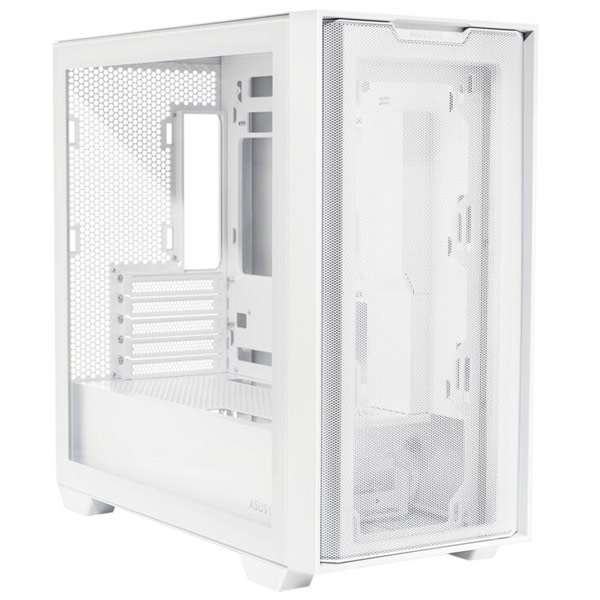 ASUS case A21, transparent glass, Mini Tower, mATX, white