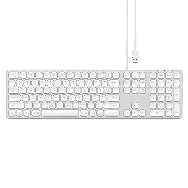 Satechi hliníková USB káblová klávesnica pre Mac, strieborná ST-AMWKS