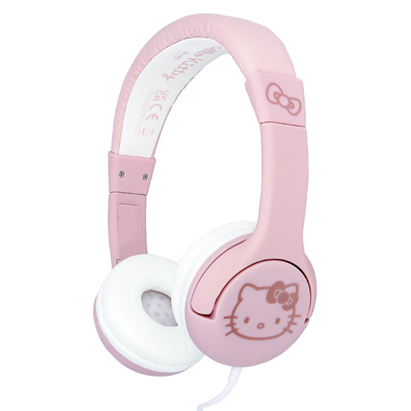 Detské káblové slúchadlá OTL Technologies Hello Kitty, ružovo-zlaté HK1184