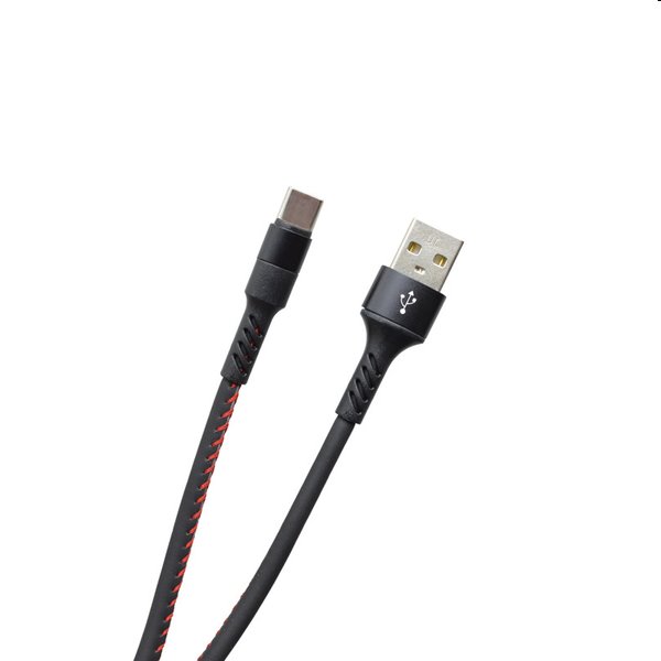 E-shop MobilNET Dátový a nabíjací kábel TPU USBUSB-C, 2A, 1m, čierny KAB-0116-USB-TYPEC