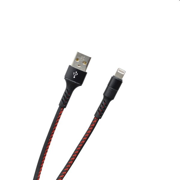 E-shop MobilNET Dátový a nabíjací kábel USBLightning, 2A, 1m, čierny KAB-0118-USB-LIGHT