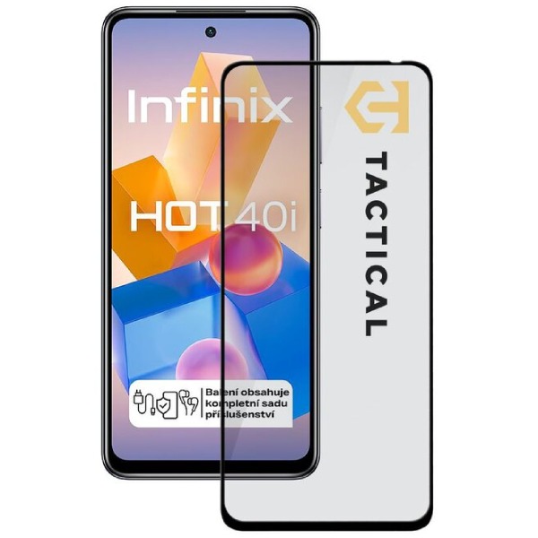 Tactical Ochranné sklo Shield 5D pre Infinix Hot 40i, čierne